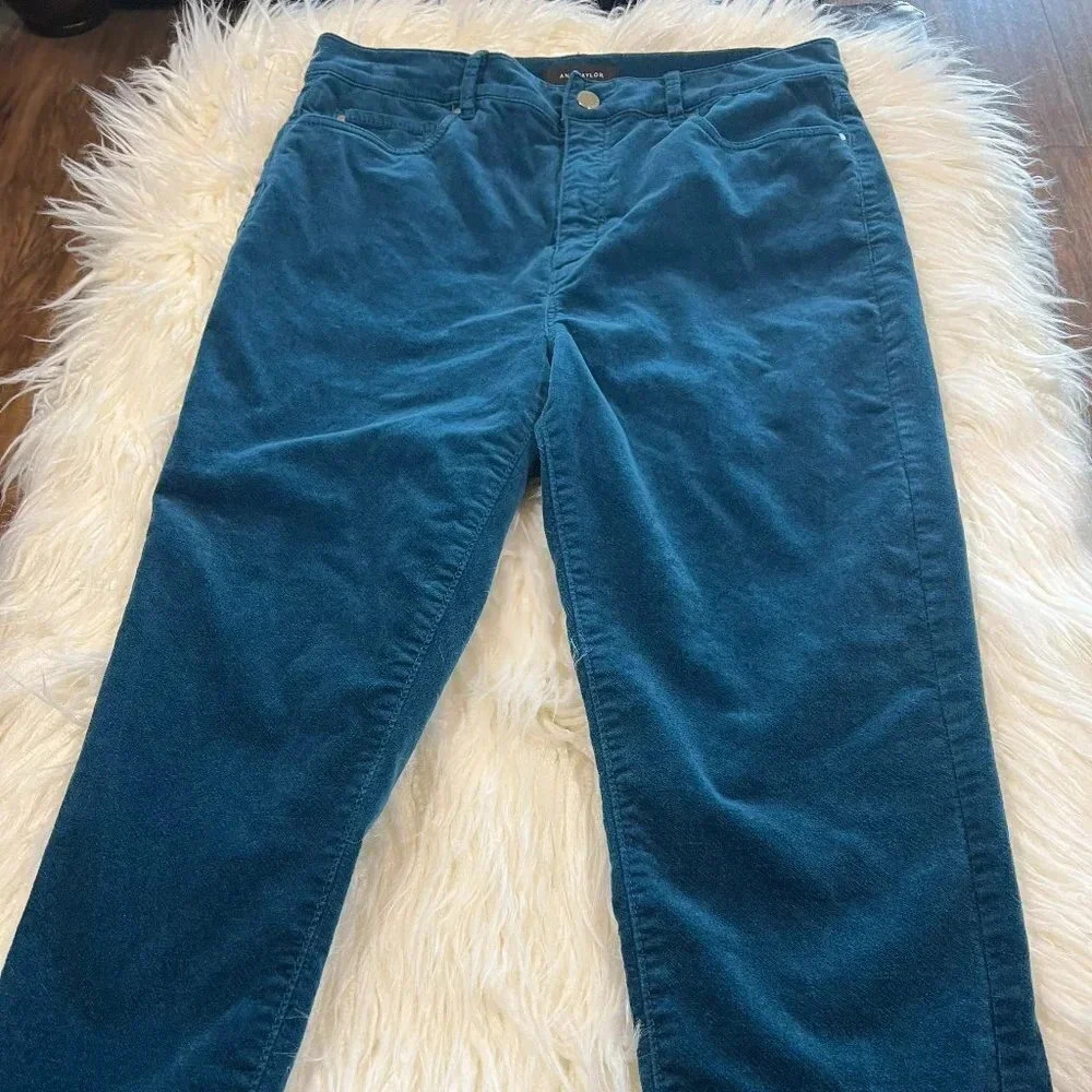 Ann Taylor, Teal brushed corduroys, Cotton, Viscose & Spandex, The Skinny, WS8